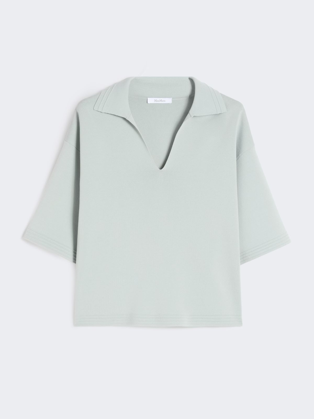 Viscose crêpe yarn jumper - SAGE GREEN - Max Mara - 4