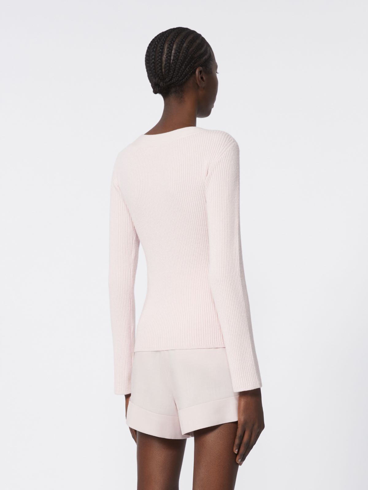 Wool and cashmere jumper - PINK - Max Mara - 4