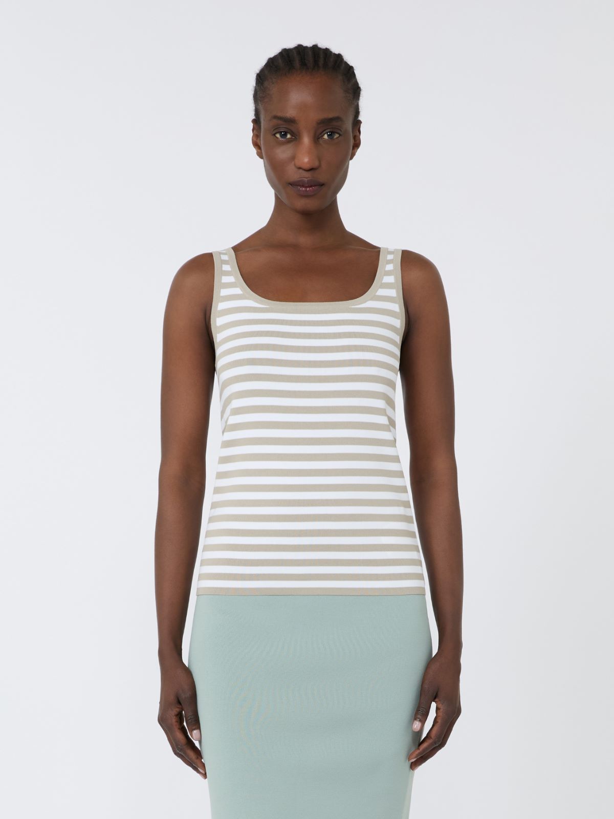 Maglia smanicata in filato di viscosa crêpe - ROSA - Max Mara - 2