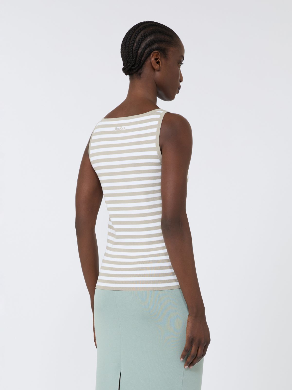 Maglia smanicata in filato di viscosa crêpe - ROSA - Max Mara - 3