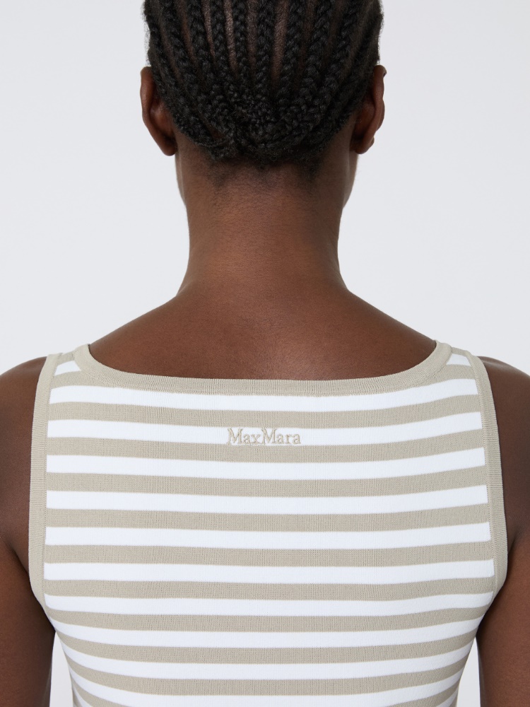 Maglia smanicata in filato di viscosa crêpe - ROSA - Max Mara - 4