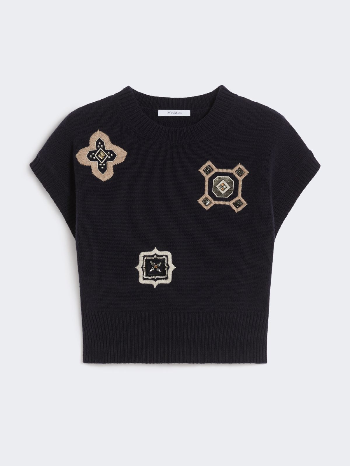 Wool and cashmere cropped sweater - ULTRAMARINE - Max Mara - 5