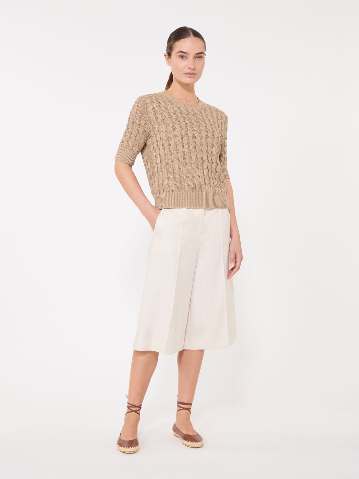 [タラモ] ピュア リネン ニット + DESERT - Max Mara