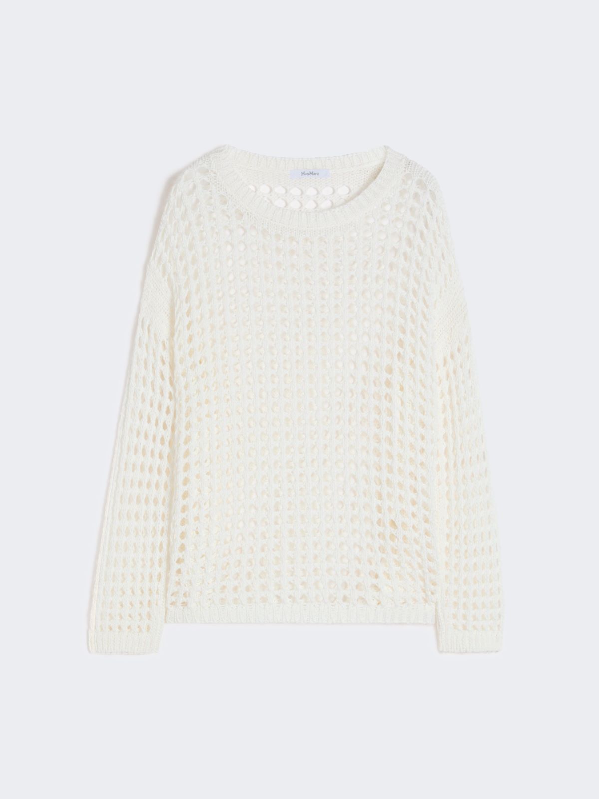 Cotton mesh jumper - OPTICAL WHITE - Max Mara - 9