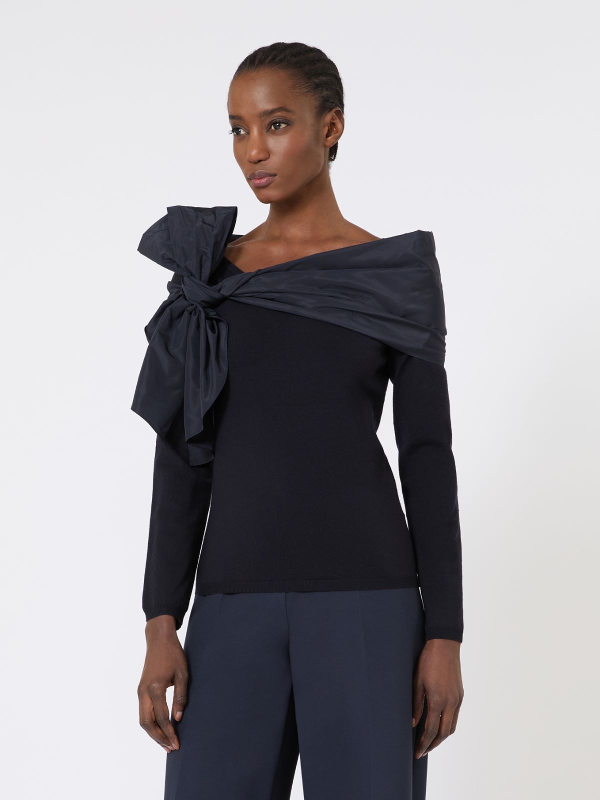 Bow-detail wool sweater - ULTRAMARINE - Max Mara - 6