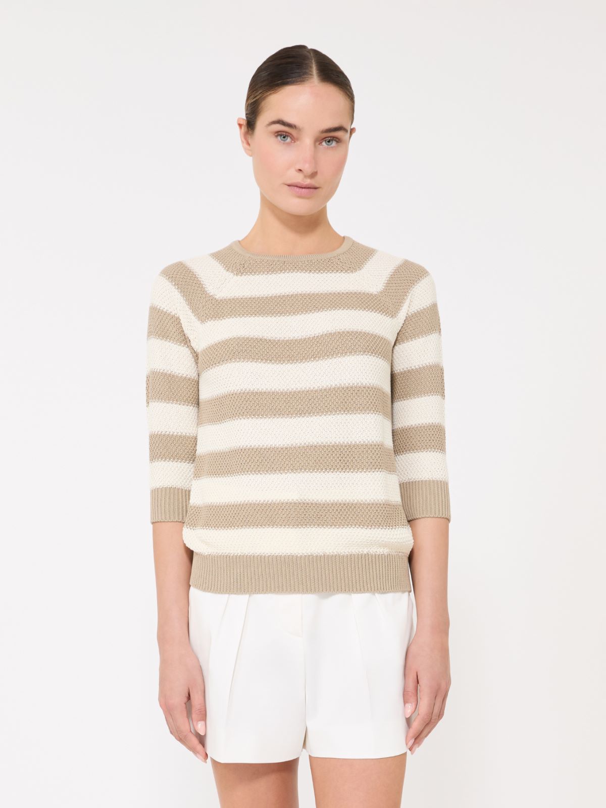 Pure cotton sweater - OPTICAL WHITE - 2