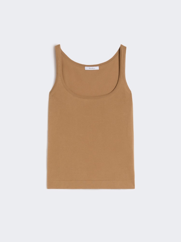 Cotton yarn sleeveless jumper - DESERT - Max Mara - 4