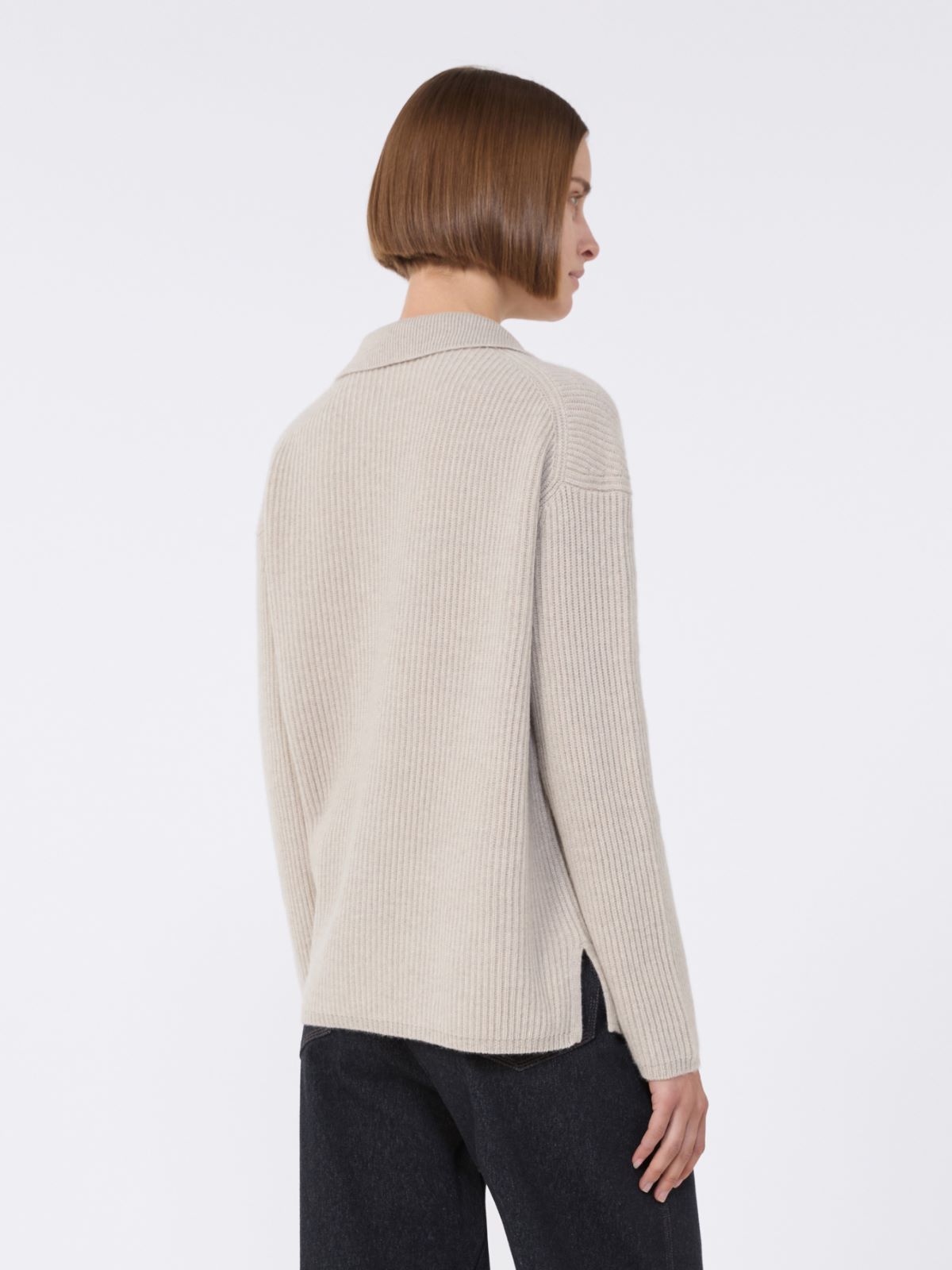 Ribbed cashmere jumper - BEIGE - Max Mara - 5