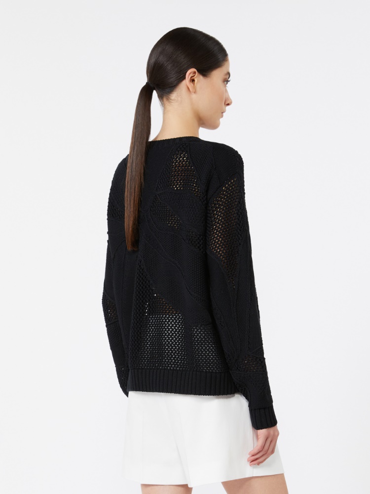 살보 코튼 스웨터 - BLACK - 3