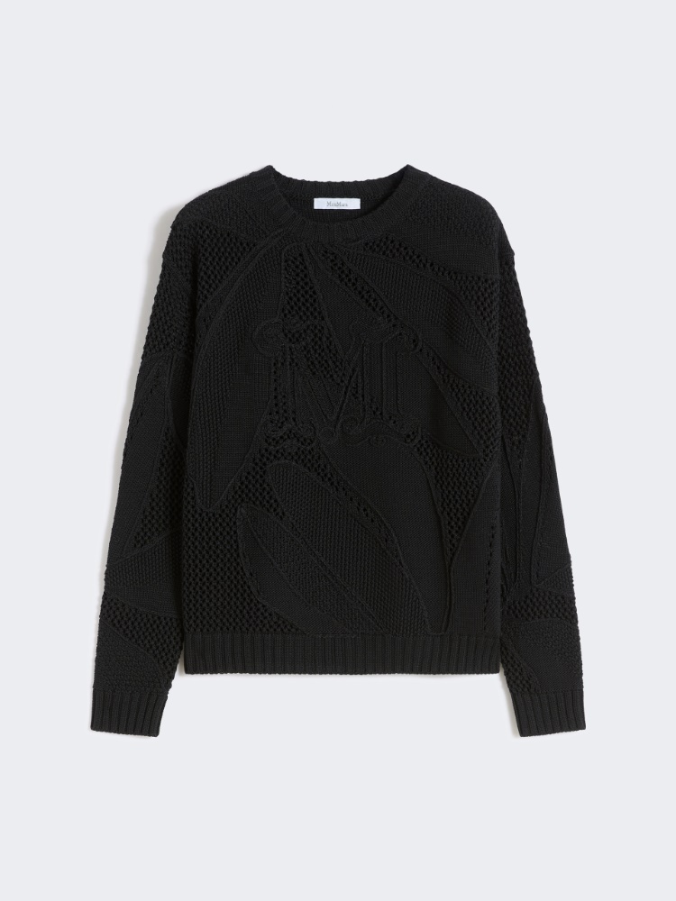 살보 코튼 스웨터 - BLACK - 5