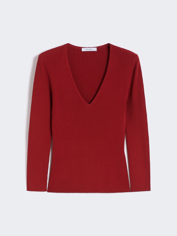 Viscose blend yarn jumper - RED - Max Mara