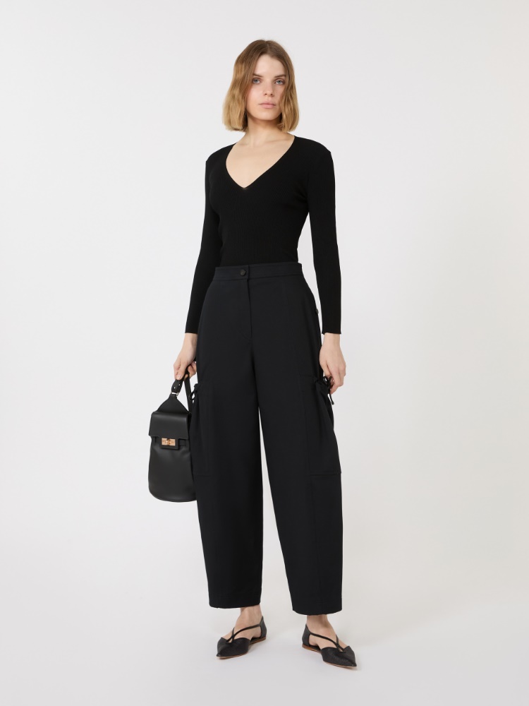 Viscose blend yarn jumper - BLACK - Max Mara - 1