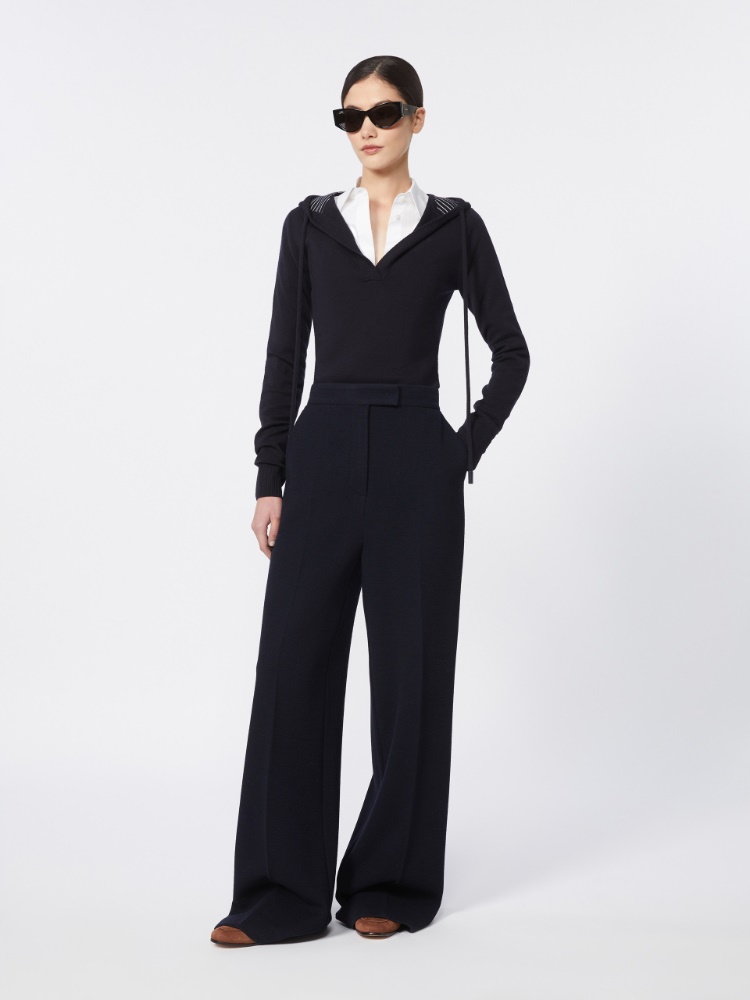 Fitted wool jumper - NAVY - Max Mara