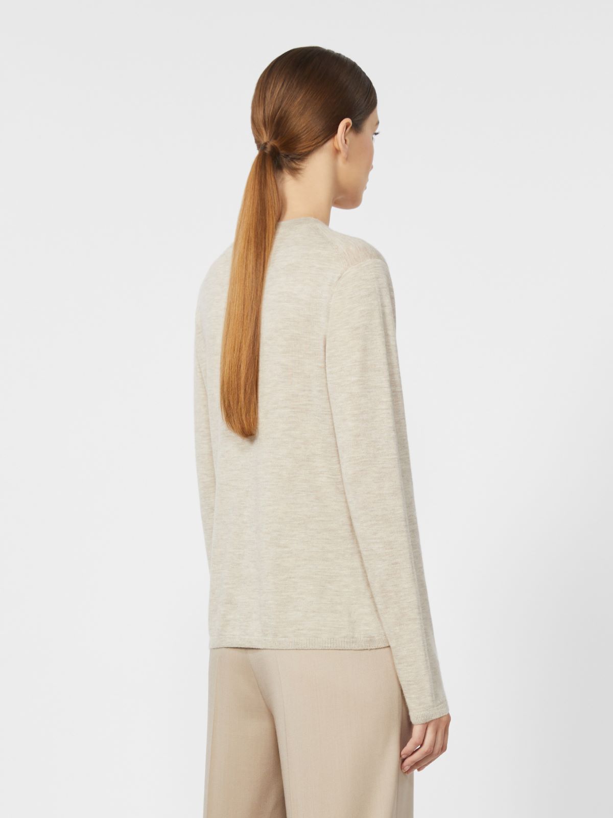 Cashmere yarn sweater - BEIGE - Max Mara - 4