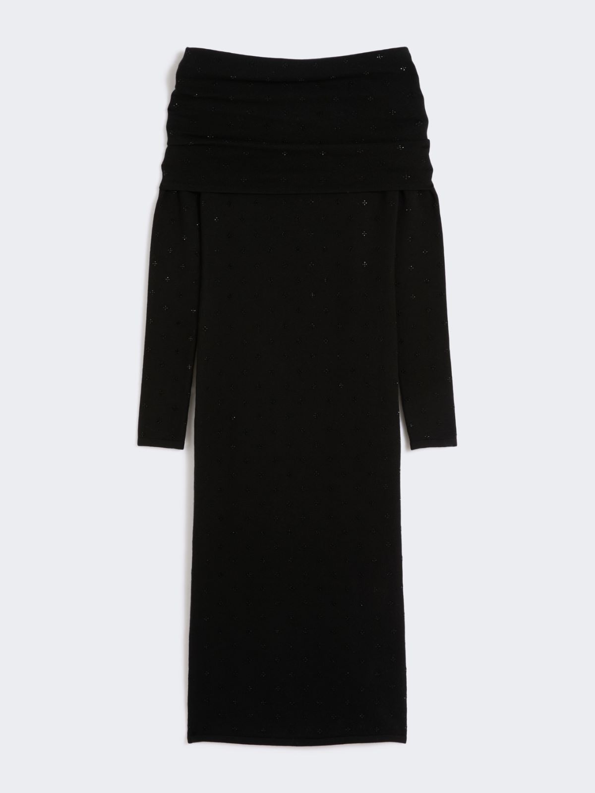 Wool yarn dress - BLACK - Max Mara - 6