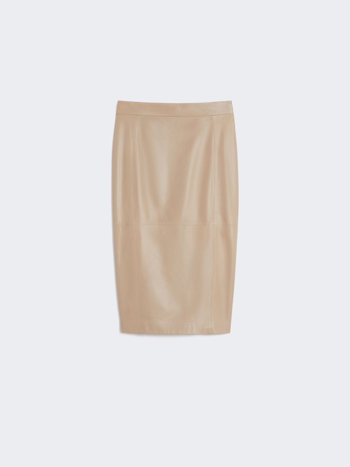 Nappa leather pencil skirt - SAND - Max Mara - 4