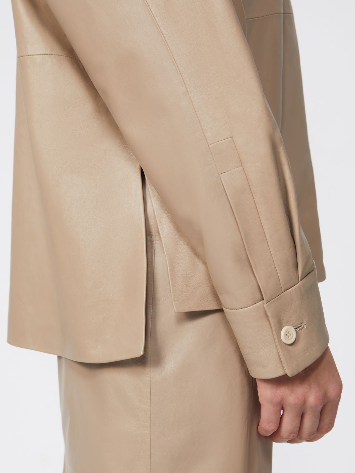 Nappa leather jacket - SAND - Max Mara - 5