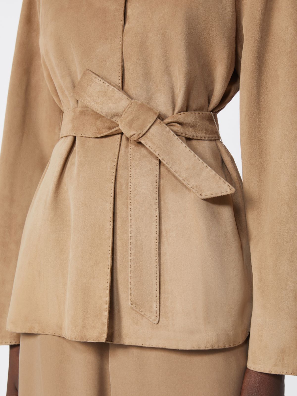 Jacke aus Wildleder - HASELNUSS - Max Mara - 6