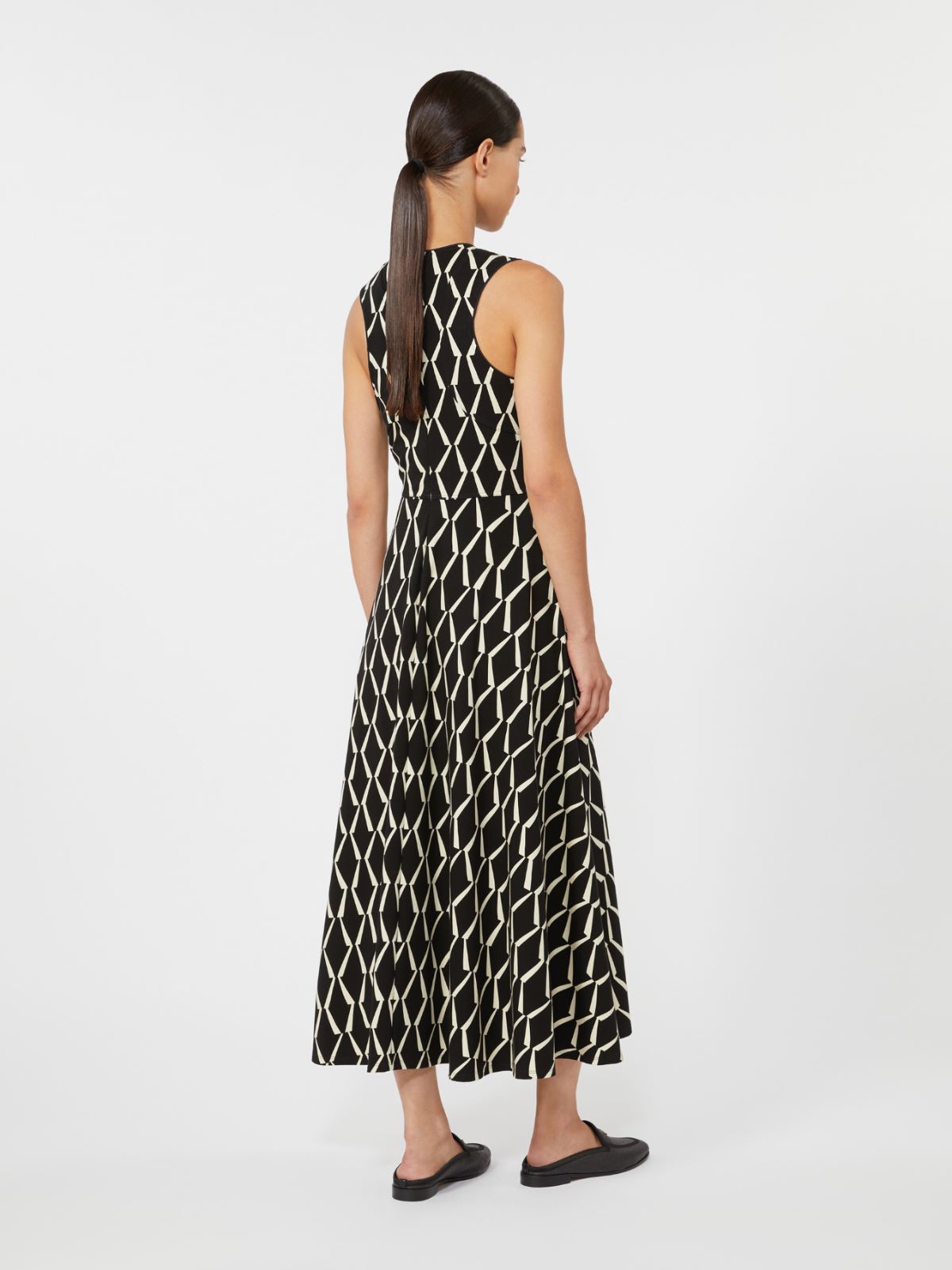 Flared dress in patterned jersey - BLACK - Max Mara - 9