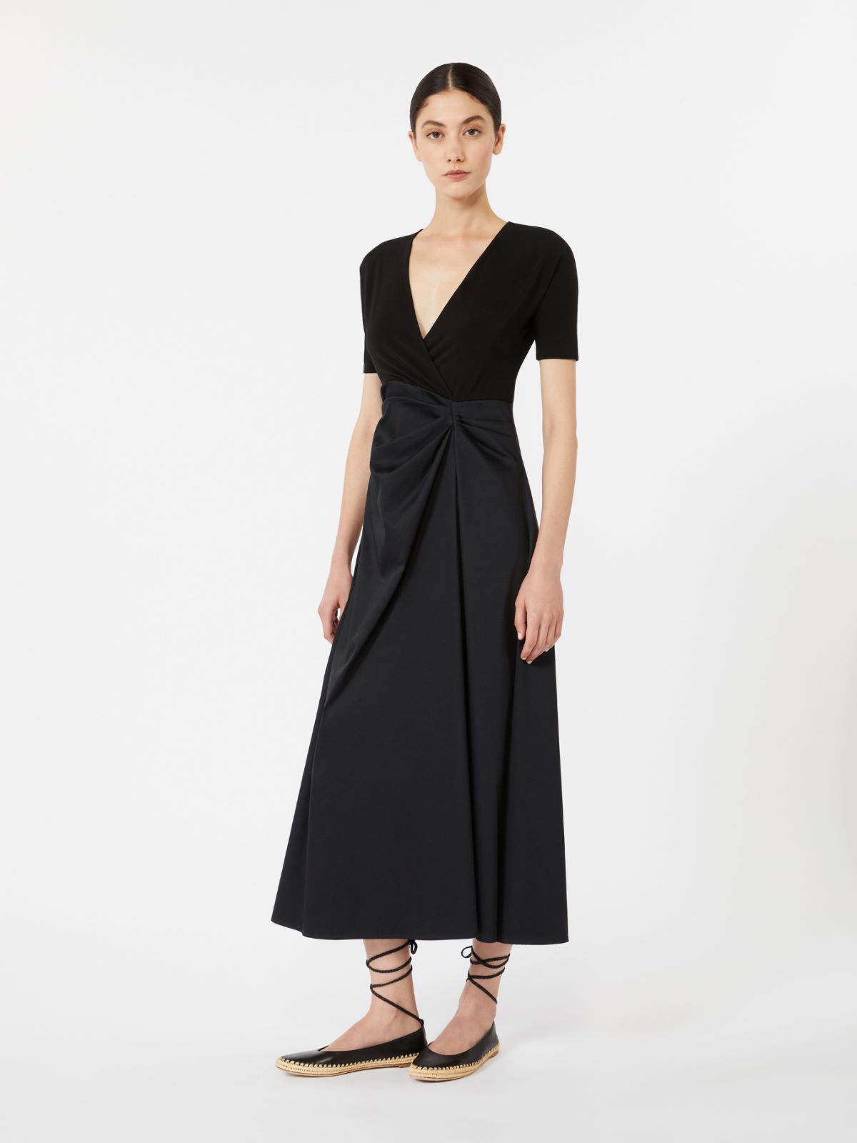 Stretch viscose jersey dress - BLACK - Max Mara - 9