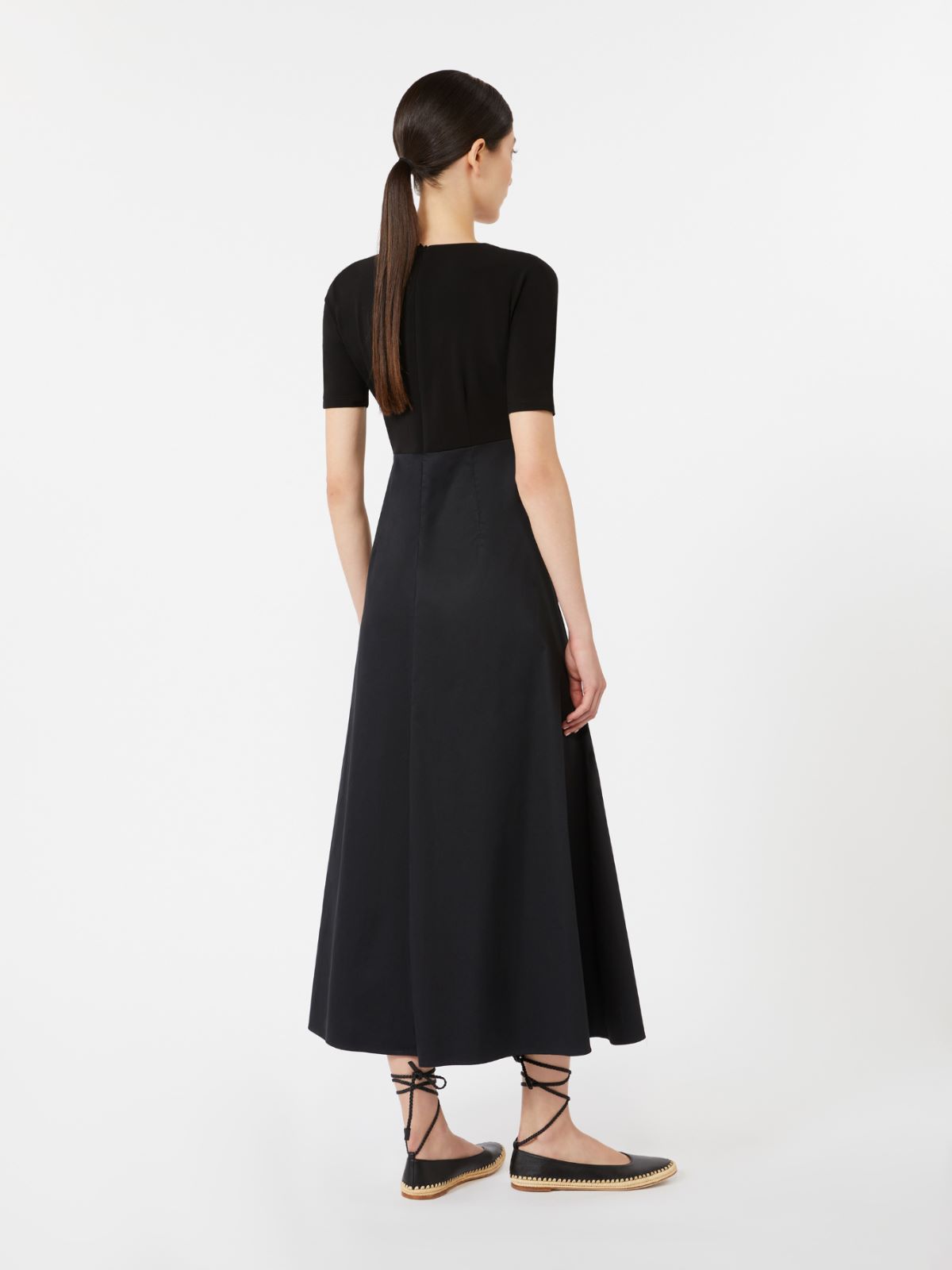 Stretch viscose jersey dress - BLACK - Max Mara - 9