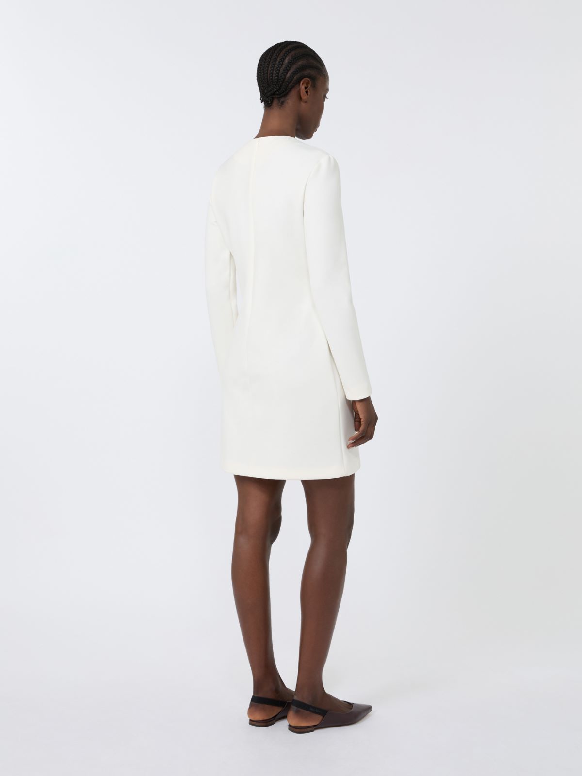 Short scuba jersey dress - IVORY - Max Mara - 3