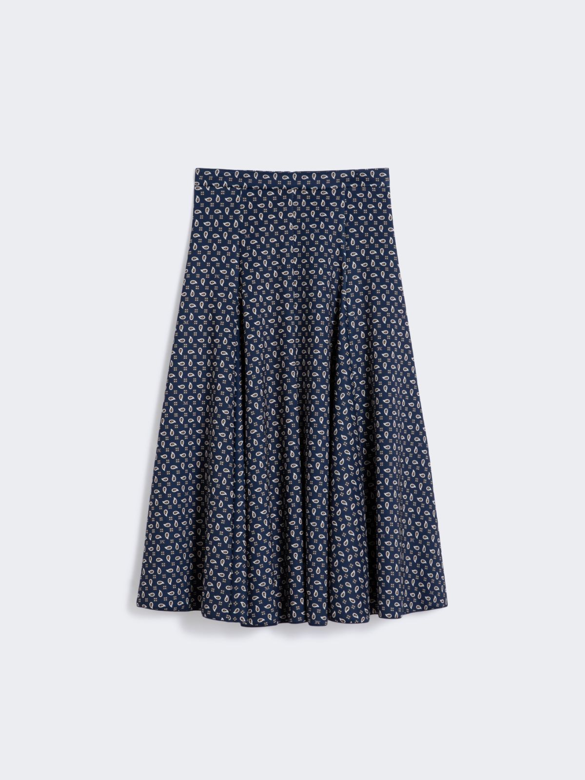 Printed jersey skirt - NAVY - Max Mara - 4