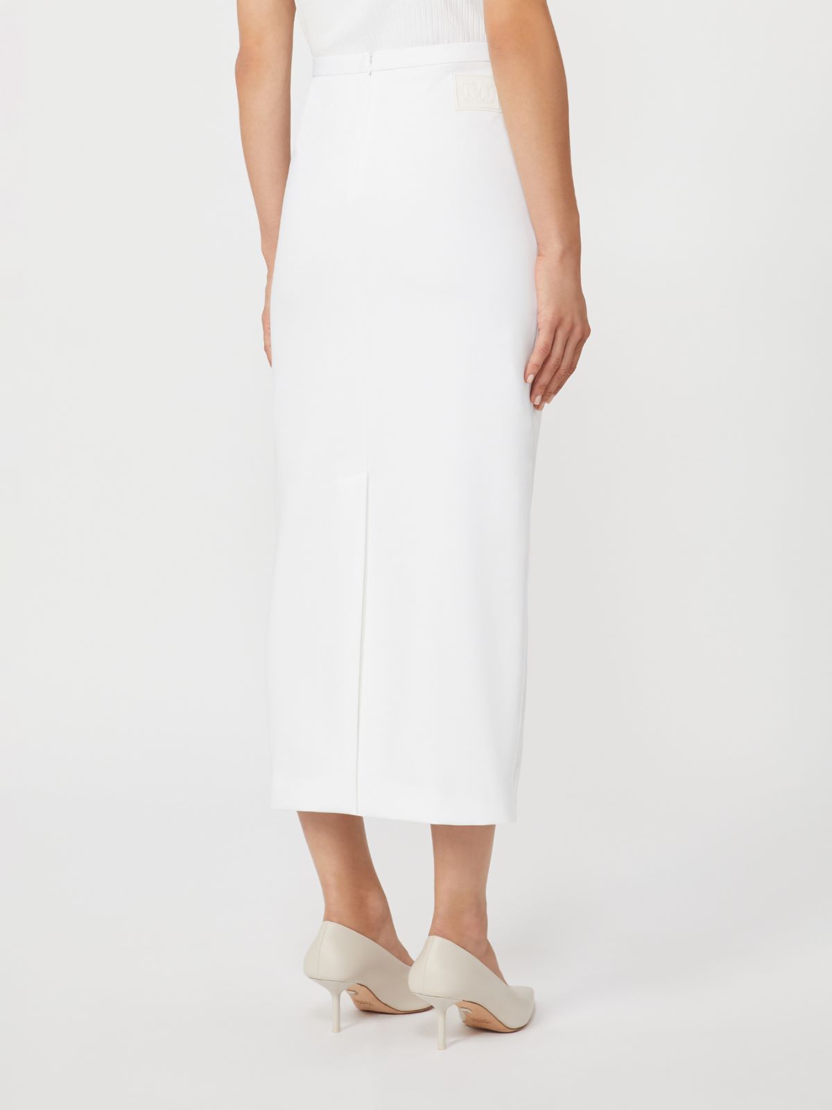 Technical jersey pencil skirt - OPTICAL WHITE - Max Mara - 9
