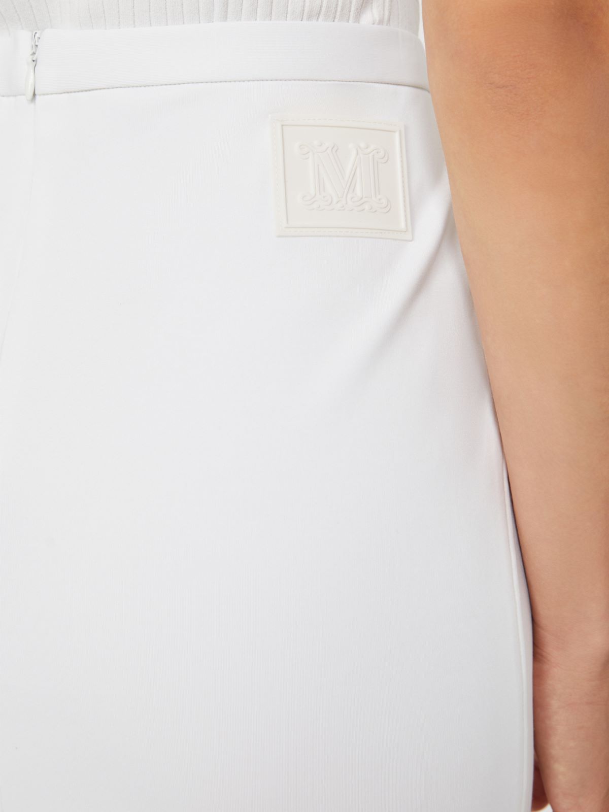 Technical jersey pencil skirt - OPTICAL WHITE - Max Mara - 9