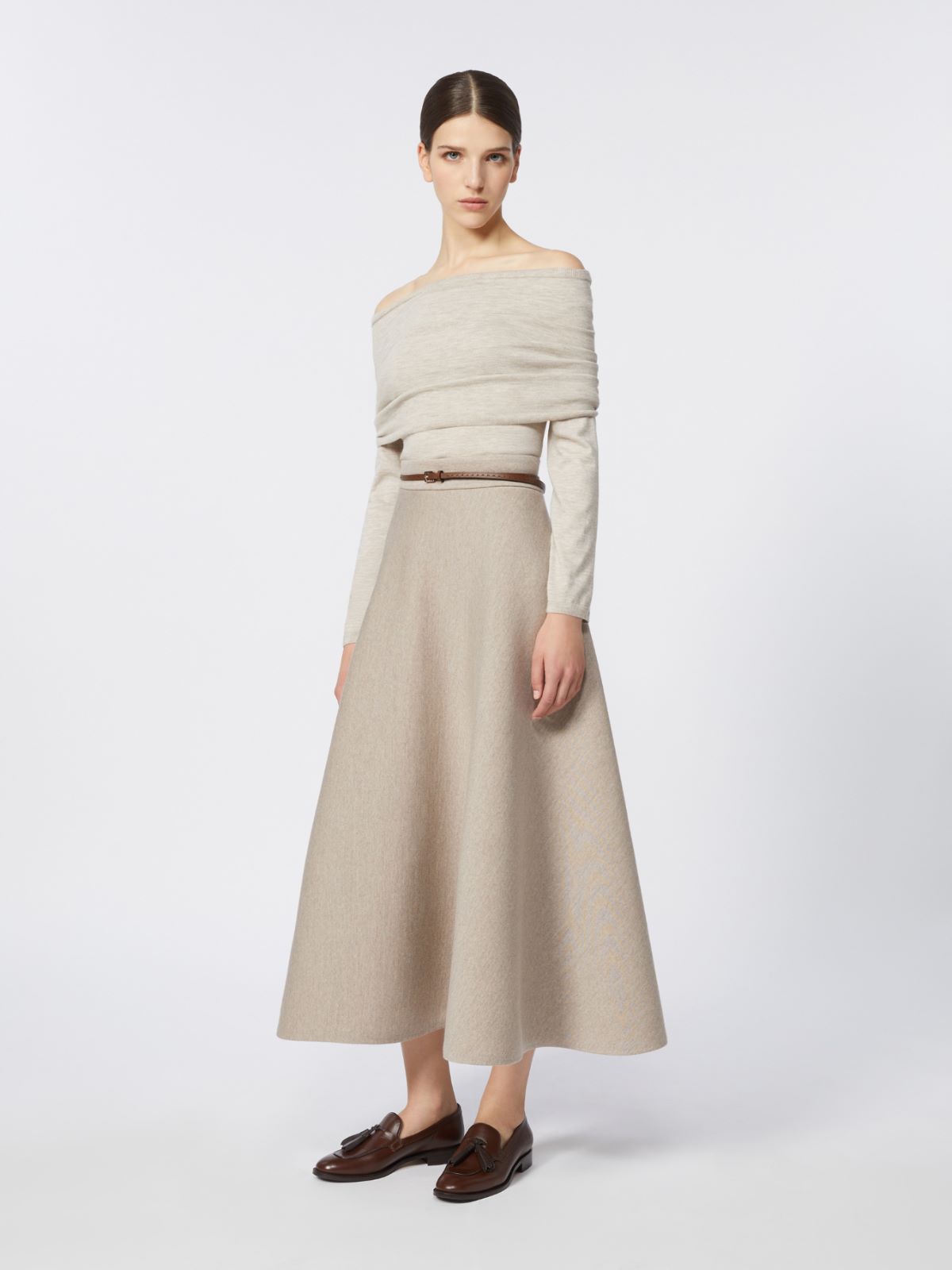 Full, tech wool skirt - SAND - Max Mara - 4