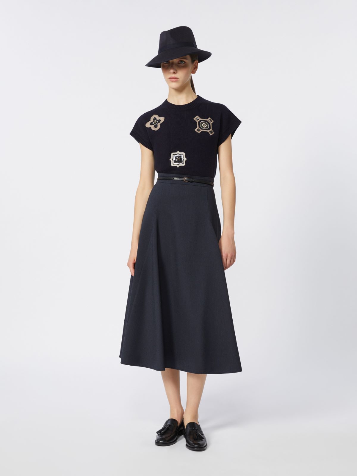 Full, tech wool skirt + ULTRAMARINE - Max Mara