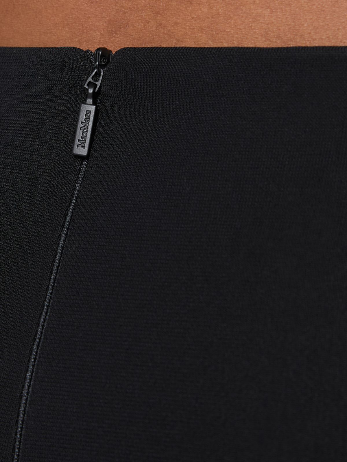 Compact crêpe jersey midi skirt - BLACK - Max Mara - 9