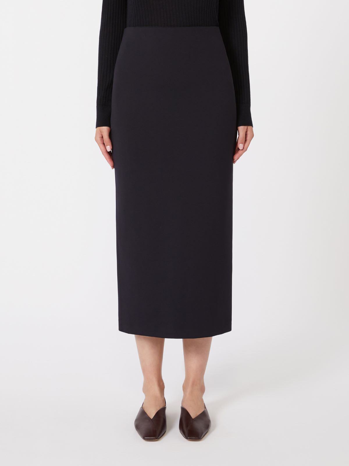 Scuba jersey pencil skirt - ULTRAMARINE - Max Mara - 5