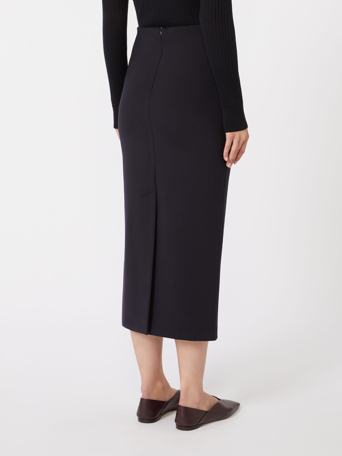 Scuba jersey pencil skirt - ULTRAMARINE - Max Mara - 5