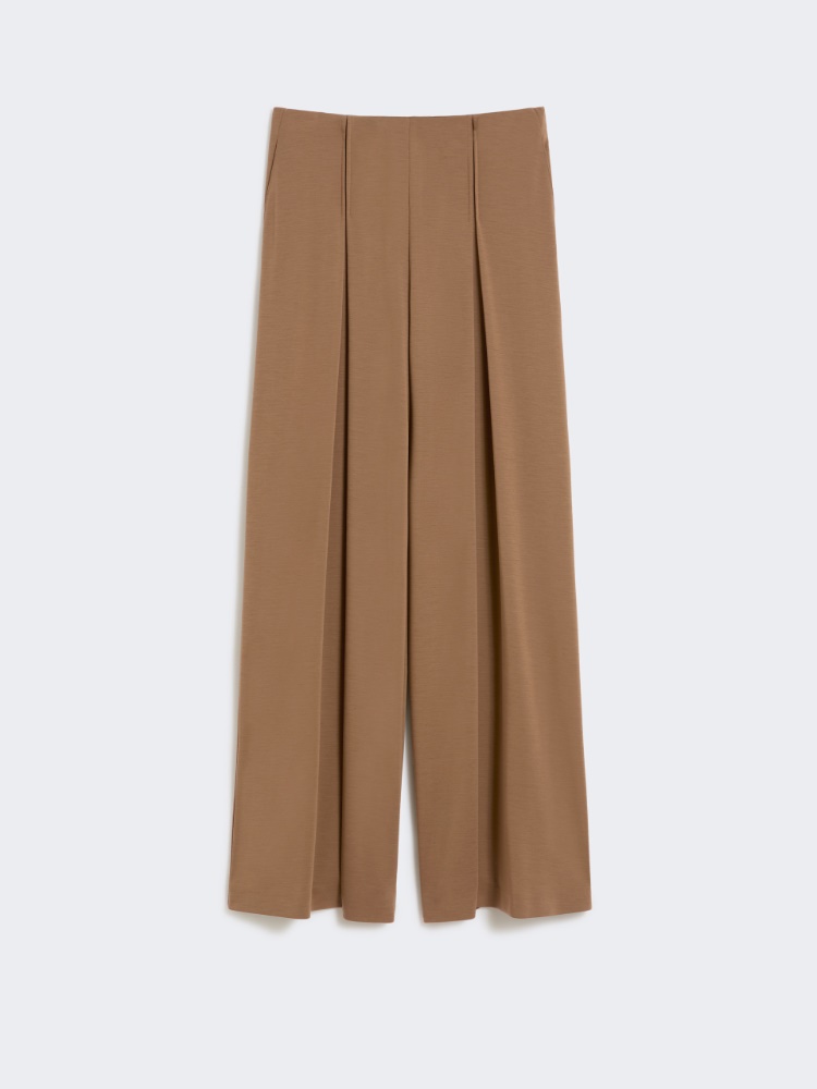 Wool jersey trousers - TOBACCO - Max Mara