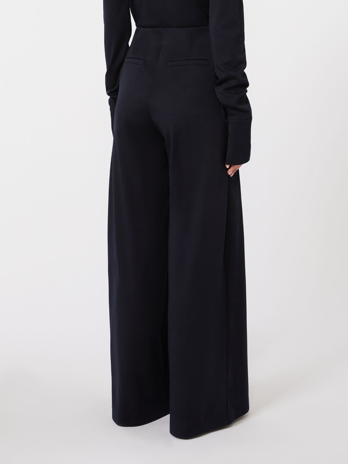 Pantalone in jersey di lana - BLU MARINO - Max Mara - 4