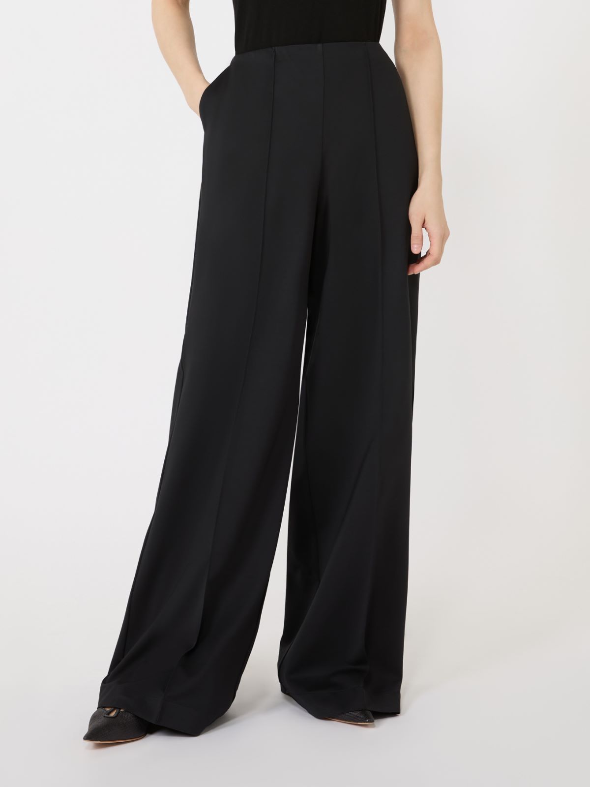 Viscose technical jersey trousers - BLACK - Max Mara - 2