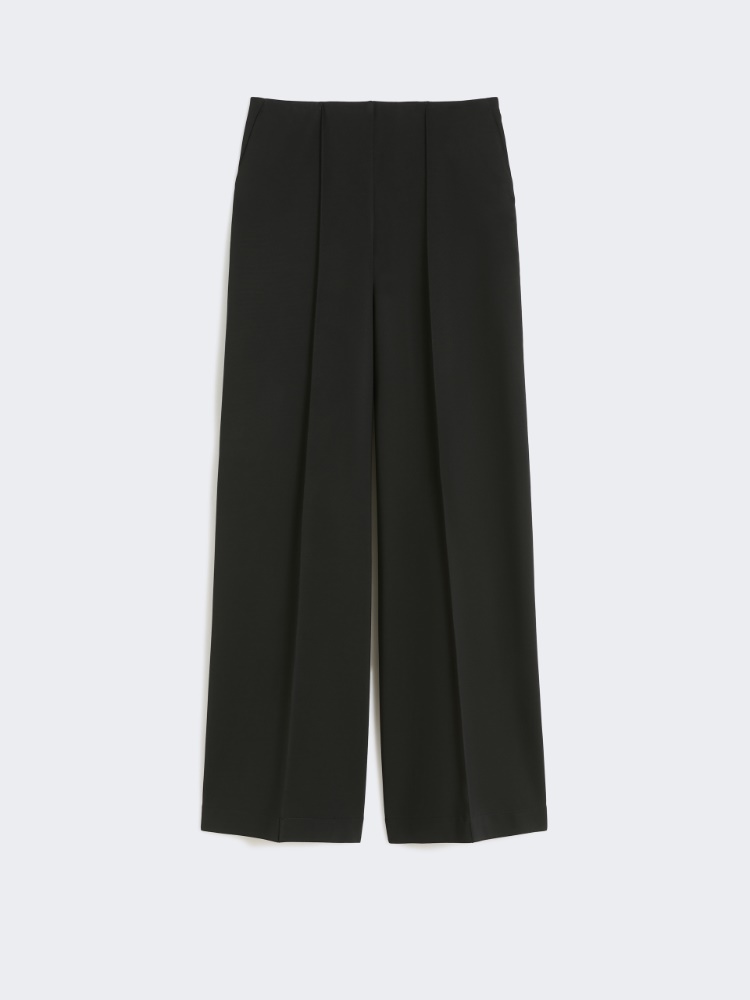 Viscose technical jersey trousers - BLACK - Max Mara