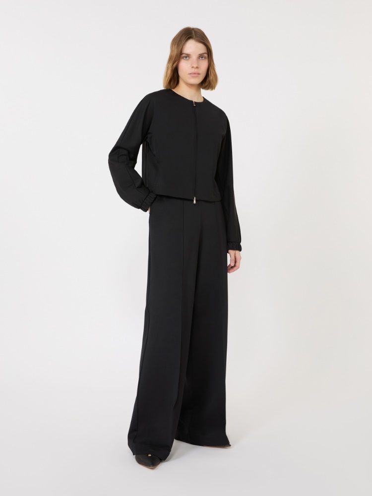 Viscose technical jersey trousers - BLACK - Max Mara - 1