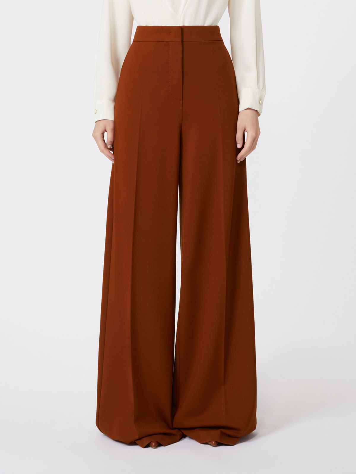 Compact jersey trousers - TERRA COTTA - Max Mara - 5