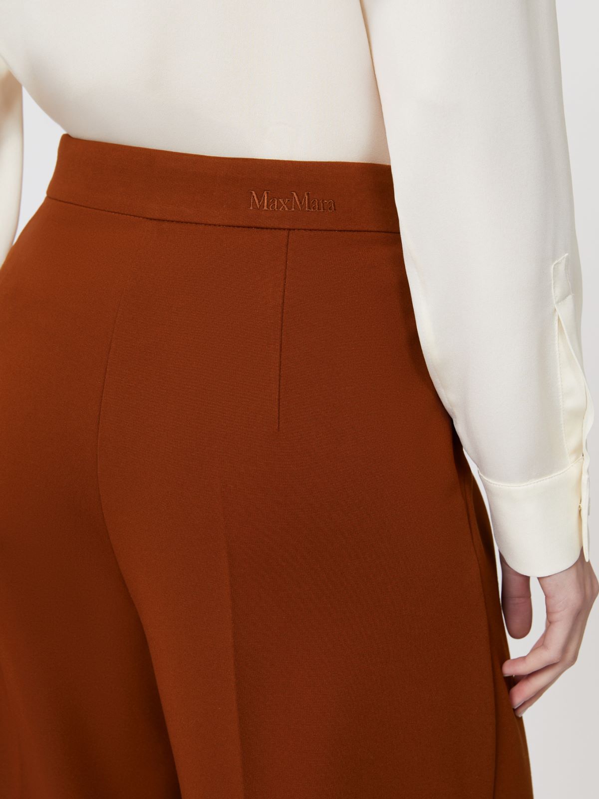 Compact jersey trousers - TERRA COTTA - Max Mara - 5