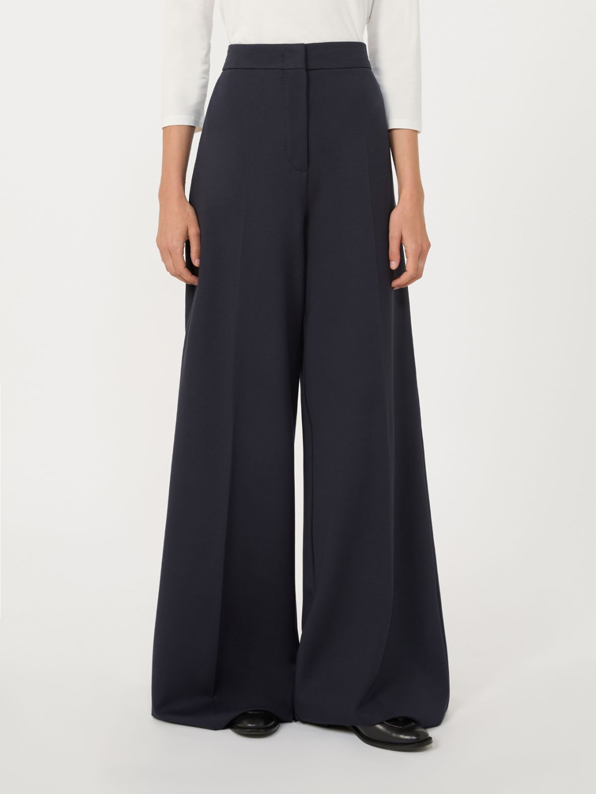 Compact jersey trousers - ULTRAMARINE - Max Mara - 6
