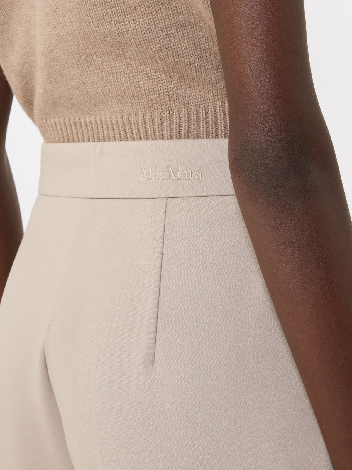 Compact jersey trousers - SAND - Max Mara - 5