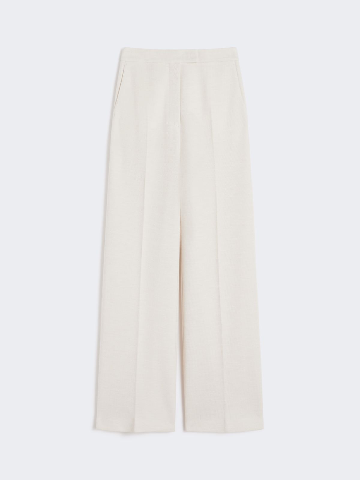 Wool piqué trousers - IVORY - Max Mara - 5