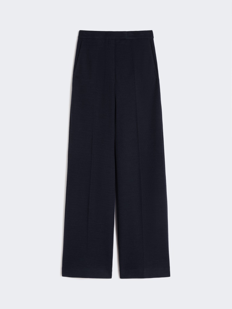Wool piqué trousers - ULTRAMARINE - Max Mara