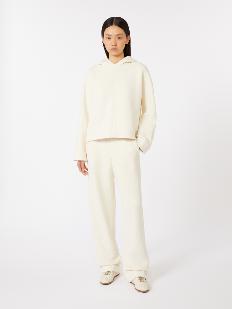 Cotton fleece trousers - IVORY - Max Mara