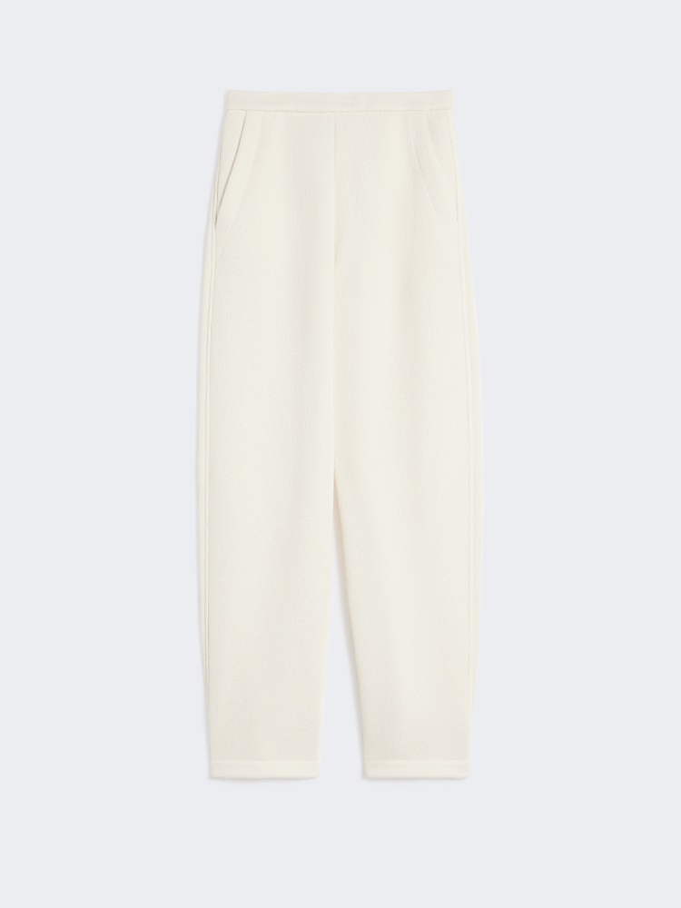 Cotton fleece trousers - IVORY - Max Mara