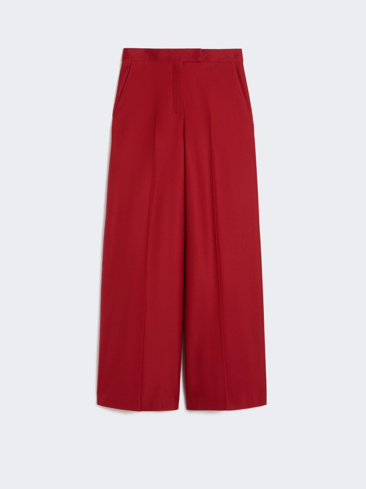 Cotton gabardine jersey trousers - RED - Max Mara - 10