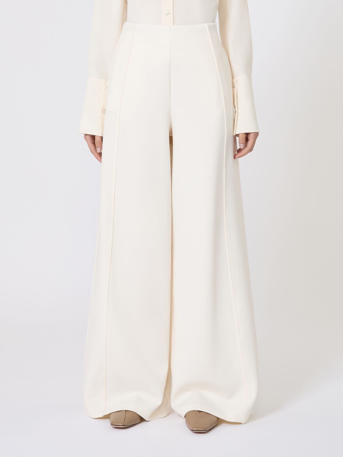 Scuba jersey trousers - IVORY - Max Mara - 5