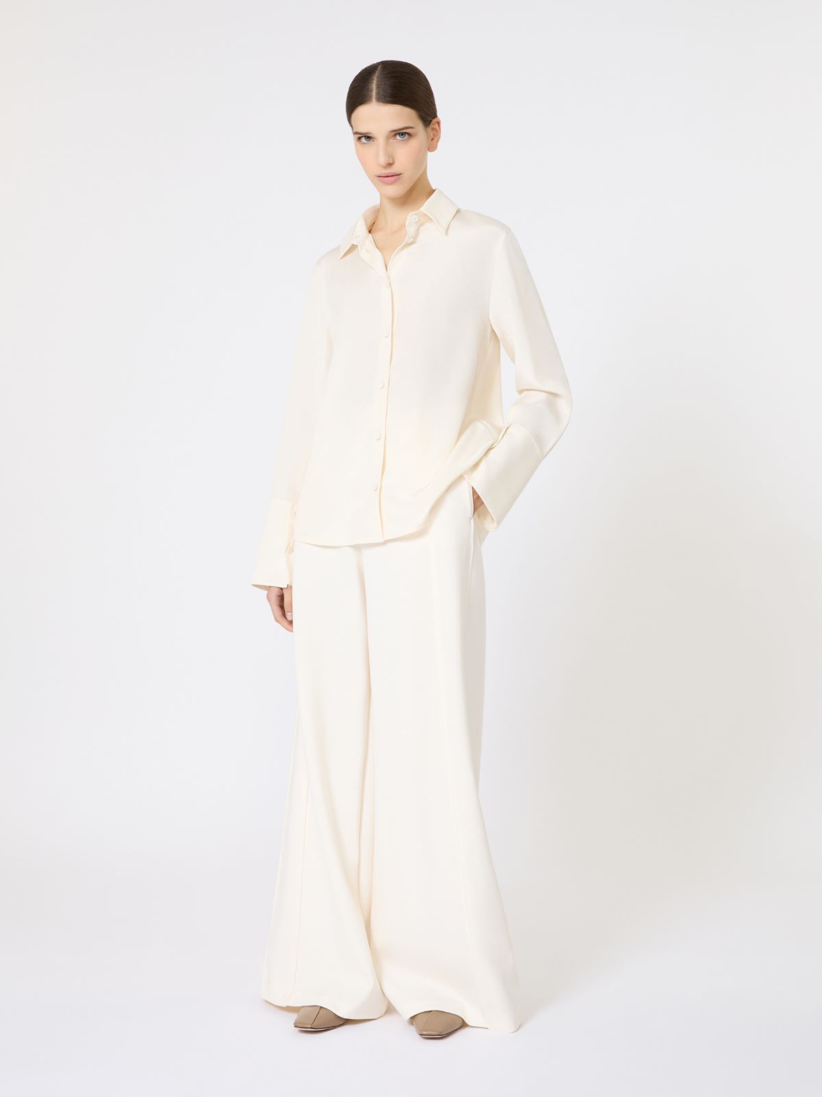 Scuba jersey trousers - IVORY - Max Mara